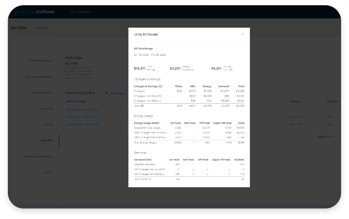 utility bill details screenshot large